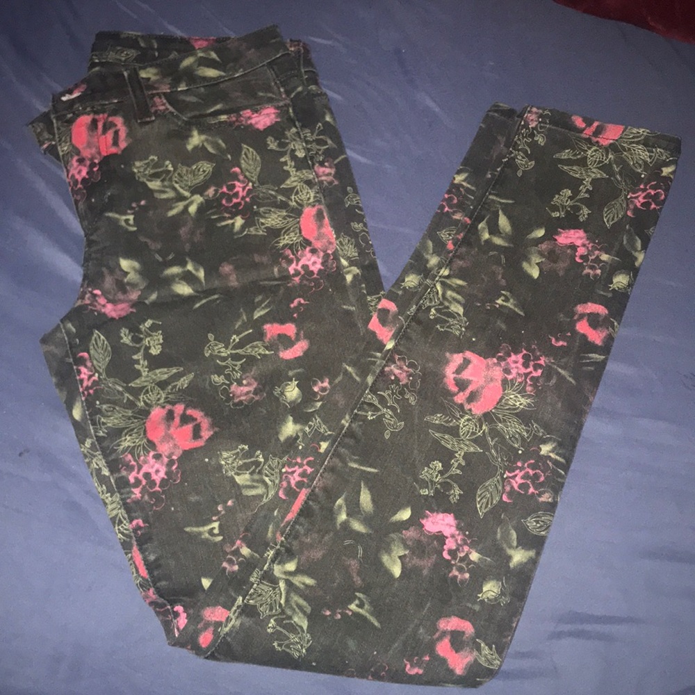 Floral jeans